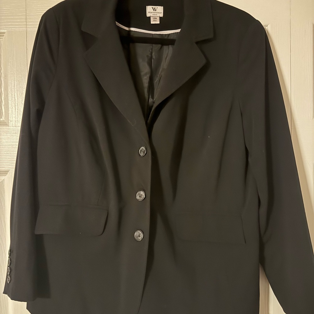 Worthington Black Blazer Professional Suit Jacket